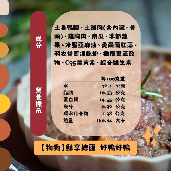 【狗狗】鮮享總匯-好鴨好鴨(200克)